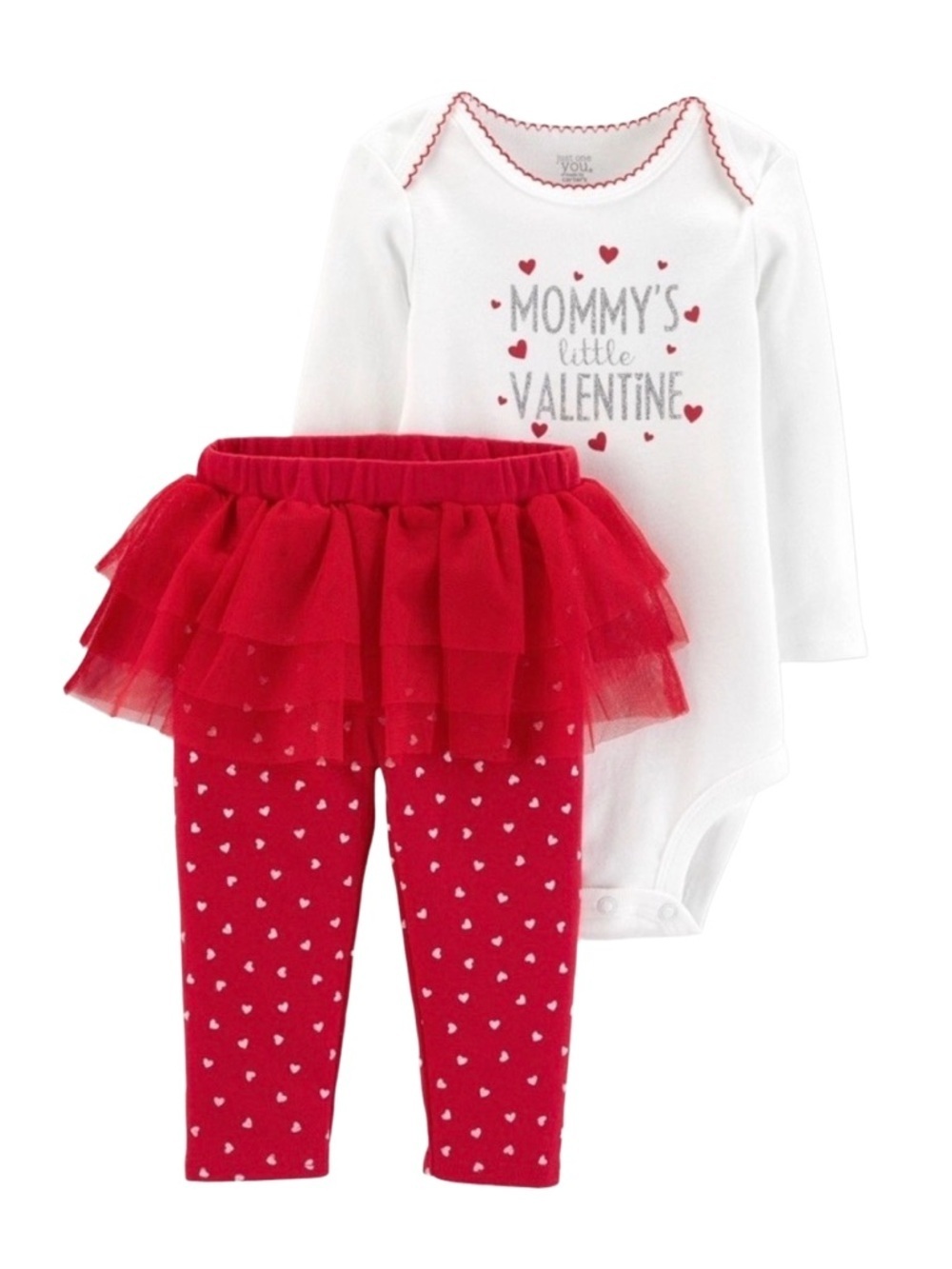 CARTER'S “MOMMY'S LITTLE VALENTINE " - RED SIZE 3 MONTHS (NEW WITH TAGS) A12